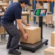 Elektroninės platforminės svarstyklės 200 kg, 40 x 30 cm su stovu ir taros funkcija