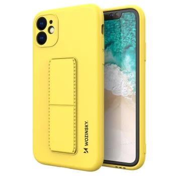 Wozinsky Kickstand dėklas Samsung Galaxy A32 5G telefonui, geltonas