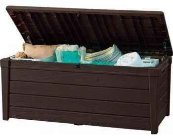 Sodo daiktadėžė Keter BRIGHTWOOD 455L, ruda