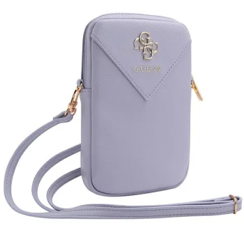 Telefono krepšelis Guess Zip Triangle 4G, violetinis