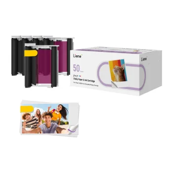 Fotopopierius ir kasetės Liene 2x3" (50 lapų + 5 kasetės) Liene Pearl N200 Pro