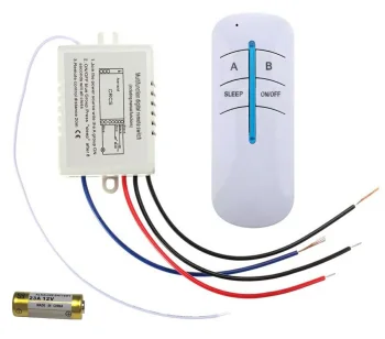 Wireless Light Switch 230V with Remote Control, 1 Channel, White