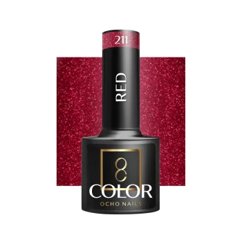 OCHO NAILS Hybrid Gel Polish Red 211, 5g