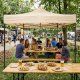 Automatinė išskleidžiama pavėsinė MultiGarden 3x3m, smėlio spalvos
