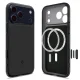 Spigen Ultra Hybrid T Mag dėklas, skirtas iPhone 17 Pro, juodas