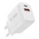 Tech-Protect NCA65W-GAN 65W 2-portų įkroviklis, baltas