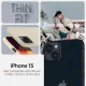 Spigen Thin Fit dėklas, skirtas Apple iPhone 15, smėlio spalvos