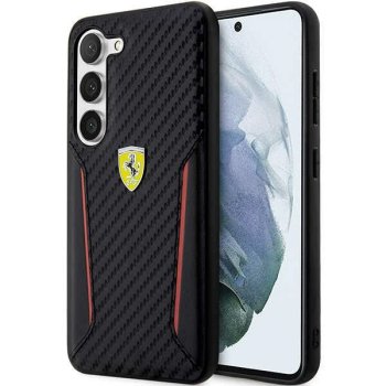 Ferrari Carbon Contrast Edges dėklas Samsung Galaxy S23+ Black