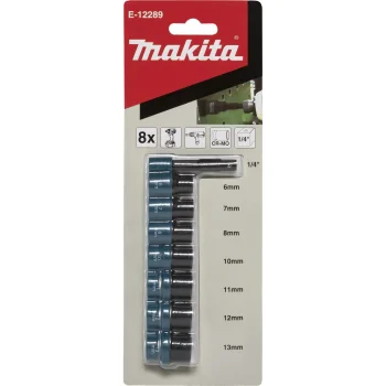 Makita smūginių galvučių rinkinys 1/4", 8 vnt., E-12289