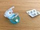 Compact Pill Puncher for Blister Packs, Blue/White