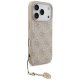Guess iPhone 17 Pro dėklas 4G Charms Collection MagSafe, rožinis