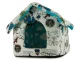 Pet House Bed for Dogs and Cats with Removable Mat, Marine Pattern