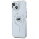 Karl Lagerfeld IML Metal Karl Head MagSafe dėklas telefonui iPhone 15, baltas