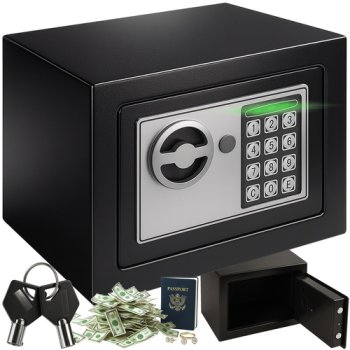 Ruhhy 00026101 Safe with Electronic Lock, Black