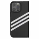 Adidas iPhone 13 / 13 Pro atverčiamasis dėklas OR Booklet PU, juodas ir baltas