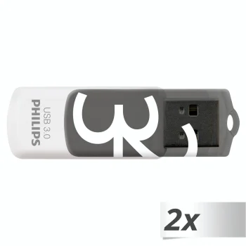 USB atmintinė Philips Vivid Edition 32 GB, USB 3.0, 2 vnt., Shadow Grey