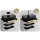 Įmontuojamas teleskopinis gartraukis Berdsen BE-60-LW 60 cm, juodas ir auksinis