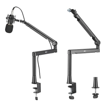 Aliuminis mikrofono stovas NanoRS RS471, juodas