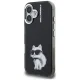 Karl Lagerfeld IML Aquarelle Choupette & Logo iPhone 16 dėklas, juodas