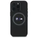 BMW dėklas iPhone 16 Pro Max telefonui M Silicone Printed Ring MagSafe, juodas