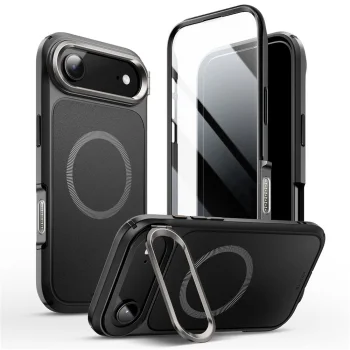 Supcase dėklas „iPhone 17 Air“ IBLSN Ares Flip Mag MagSafe, juodas