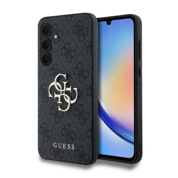 Guess dėklas Samsung Galaxy A35 telefonui 4G Big Metal Logo, juodas