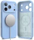 Telefono dėklas Ringke Silicone MagSafe skirtas iPhone 18 Pro, šviesiai mėlynas