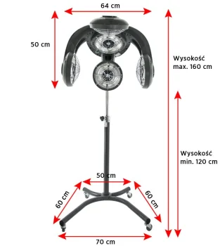 Profesionalus pastatomas plaukų klimazonas Gabbiano GL-505S, pilkas