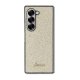 Guess 4G Glitter Script dėklas, skirtas Samsung Galaxy Z Fold 6, auksinis