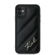 Karl Lagerfeld dėklas iPhone 11 / XR Diagonal Quilted Script, juodas