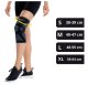 4Fizjo 902 Elastic Knee Brace, Size L, Blue/Black