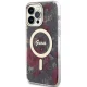 Guess dėklas iPhone 14 Pro Max telefonui Flower MagSafe, žalias