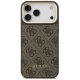Guess 4G dėklas su MagSafe pinigine iPhone 17 Pro Max, rudas