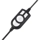 Conceptronic POLONA05B laidinės USB ausinės su mikrofonu, juodos