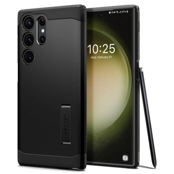 Spigen Tough Armor Dėklas Samsung Galaxy S23 Ultra, Juodas