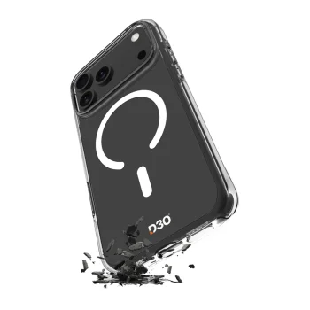 Puro iPhone 17 Pro Max dėklas Impact Clear D3O MagSafe, skaidrus
