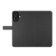 Atverčiamasis dėklas Puro Wallet Detachable MagSafe 2in1 iPhone 16, juodas