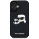 Karl Lagerfeld 3D Rubber Double Heads dėklas, skirtas Apple iPhone 16, juodas