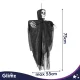 Pakabinamas Helovino skeletas Glimz 75 x 55 cm, juodas
