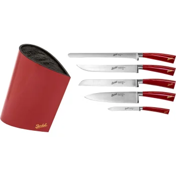 Virtuvinių peilių rinkinys su stovu Berkel Elegance Set, 5 peiliai, White / Silver