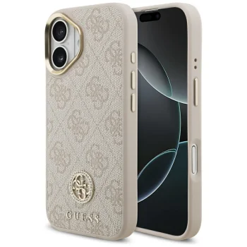 Guess iPhone 17 dėklas 4G Strass Logo MagSafe, rožinis