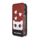Karl Lagerfeld Valentine atverčiamasis dėklas iPhone X / XS telefonui, raudonas