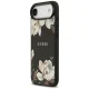 Guess Grained Flowers Classic Logo MagSafe dėklas telefonui iPhone Air, juodas