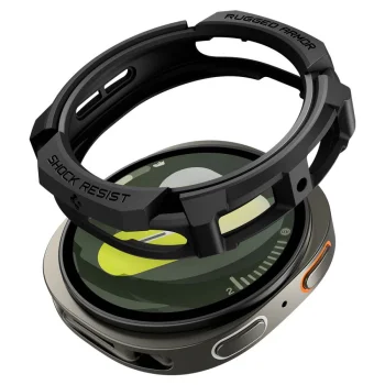 „Spigen Rugged Armor“ dėklas „Samsung Galaxy Watch 8“ 44mm, Matte Black