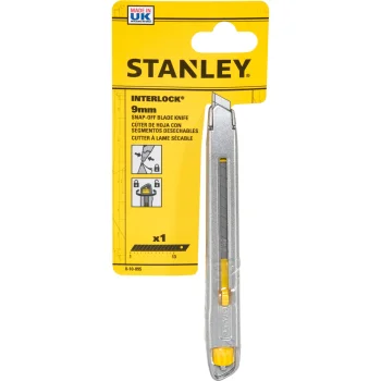 Segmentinis peilis Stanley Interlock 9 mm, sidabrinis