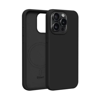 Etteri Silicone Mag dėklas, skirtas Apple iPhone 12 / 12 Pro, Juodas