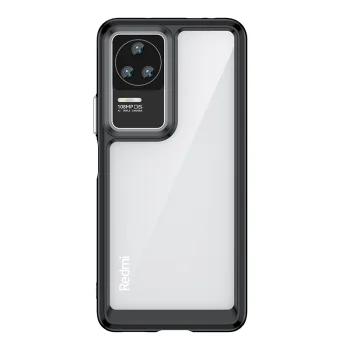 Dėklas Outer Space Case telefonui Xiaomi Poco F4 5G su lanksčiu rėmeliu, juodas