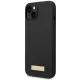 Guess Silicone Logo Plate MagSafe dėklas iPhone 14 Plus, juodas