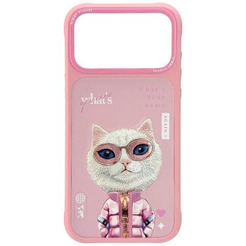 Nimmy iPhone 17 Pro dėklas Cool&Cute 2.0 Cat, rožinis