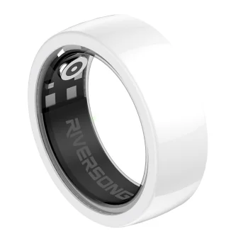 Išmanusis žiedas Riversong Trinity SR01, 8 dydis (18 mm), baltas